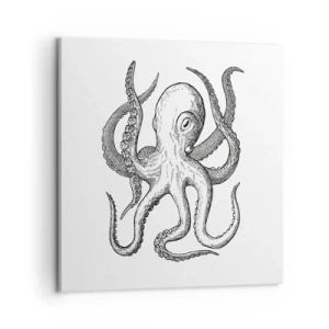 Obraz na płótnie - Tańcząca z falami - 60x60 cm