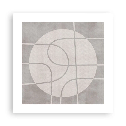 Plakat - Koliście i na wprost - 40x40 cm