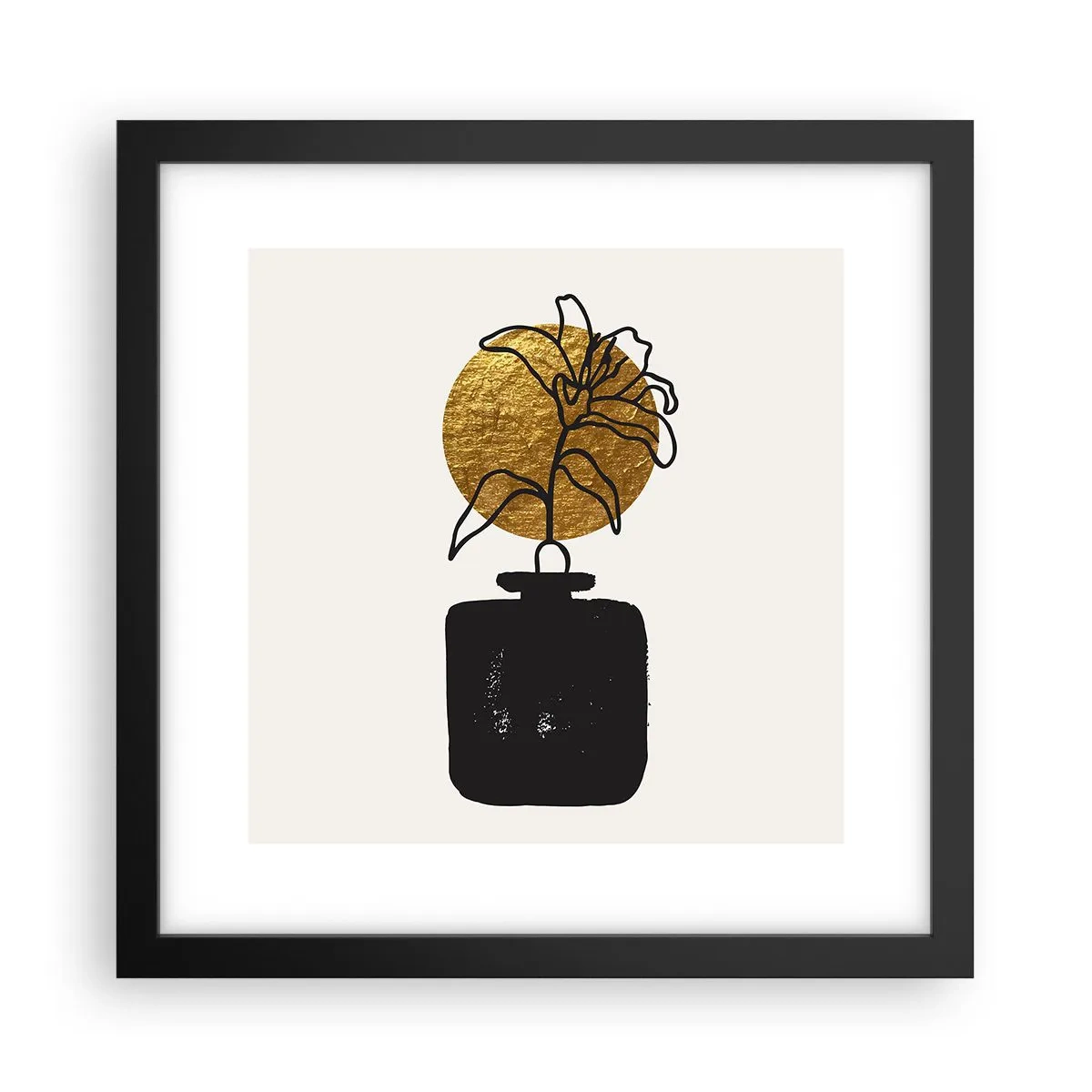 Plakat w czarnej ramie - Piękno na wagę złota - 30x30 cm