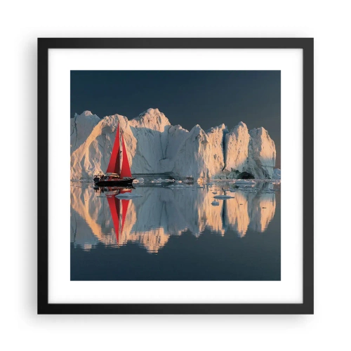 Plakat w czarnej ramie - Na krańcu świata - 40x40 cm