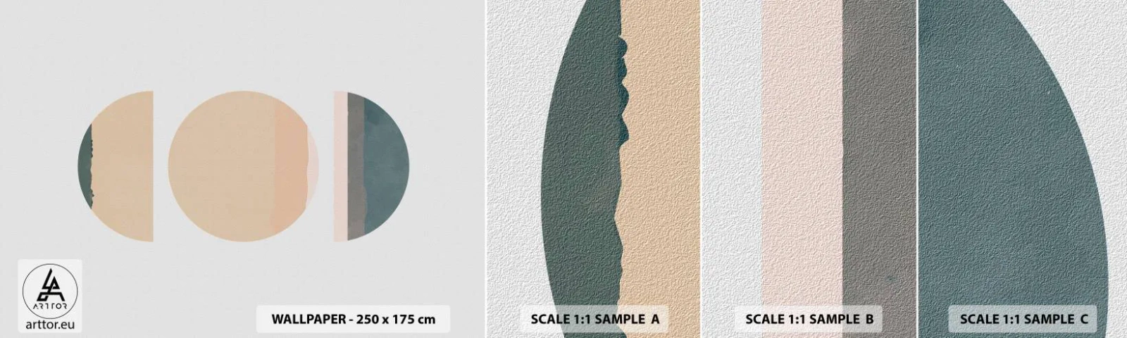 Fototapeta Próbka Samoprzylepna Deluxe Sticker - Koło za kołem - Abstrakcja, Sztuka, Sztuka Nowoczesna - 100x30 cm