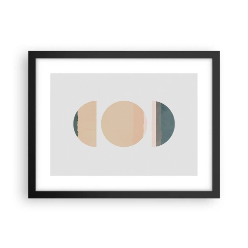 Plakat w czarnej ramie - Koło za kołem - 40x30 cm