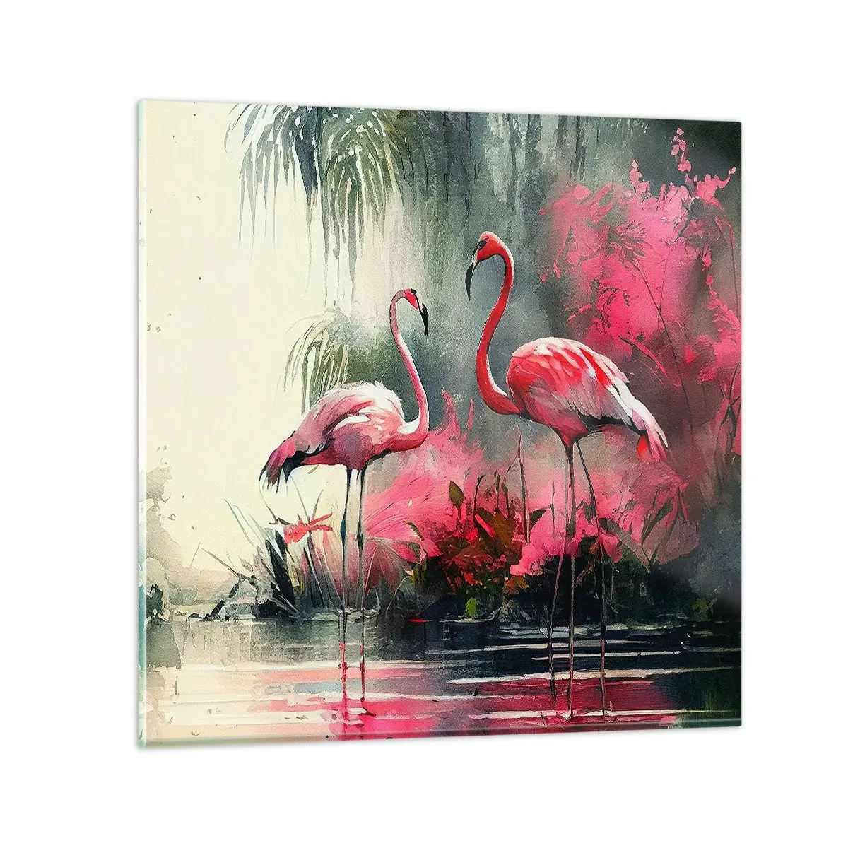 Obraz na szkle - Lekcja naturalnego wdzięku - 60x60 cm