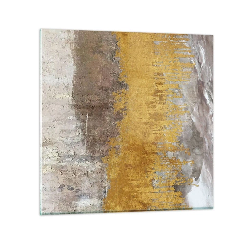 Obraz na szkle - Złocisty podmuch - 60x60 cm