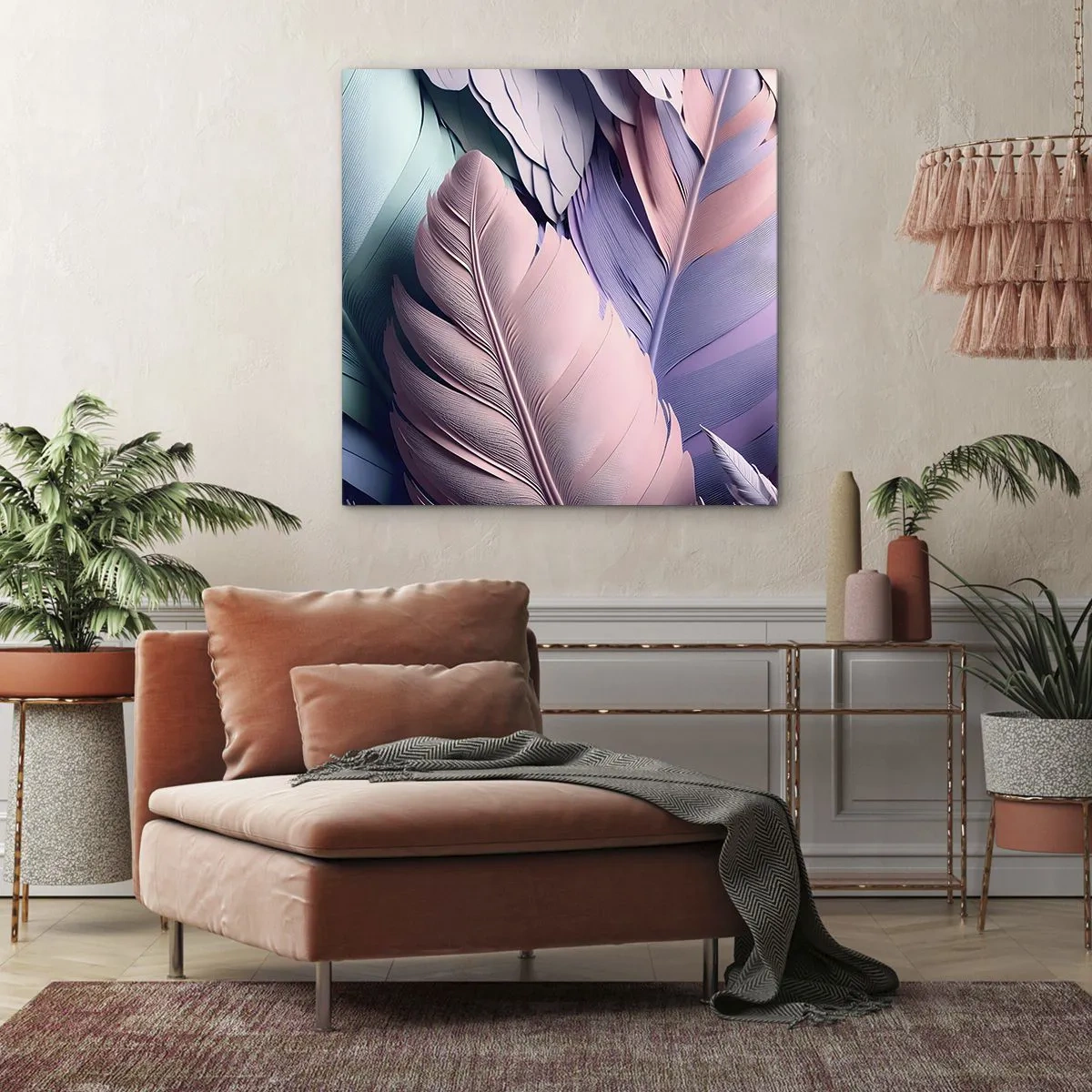 Obraz na płótnie - Ptasi szyk - 60x60 cm