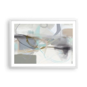 Plakat w białej ramie - Abstrakcja zamglona - 70x50 cm