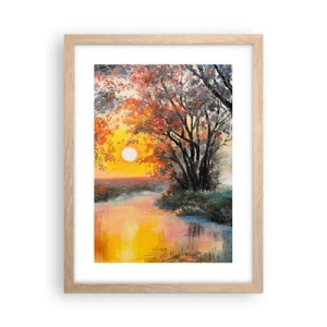 Plakat w ramie jasny dąb - Jesienne klimaty - 30x40 cm