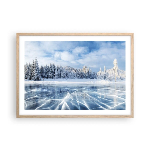 Plakat w ramie jasny dąb - Olśniewający i krystaliczny widok - 70x50 cm