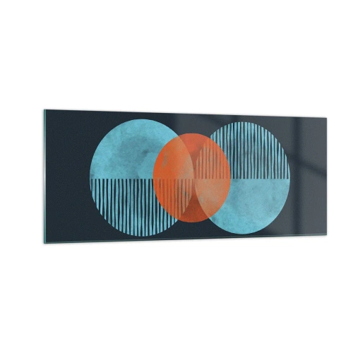Obraz na szkle - Kompozycja symetryczna - 100x40 cm