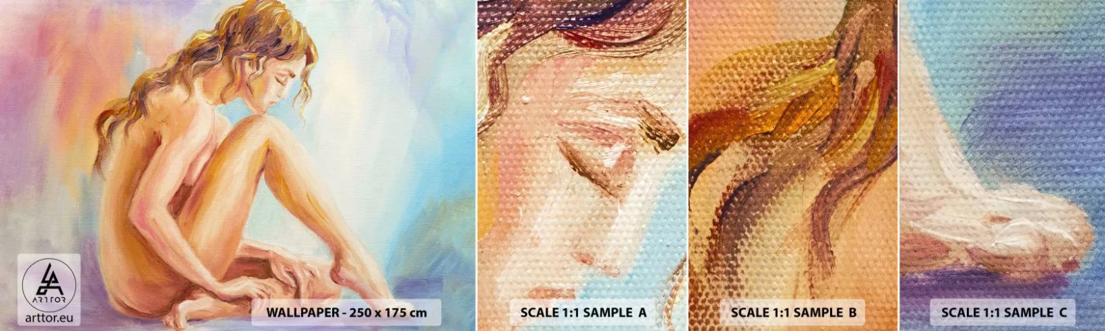 Fototapeta Próbka Samoprzylepna Deluxe Sticker - Akt młodości - Kobieta, Ciało, Modelka - 100x30 cm