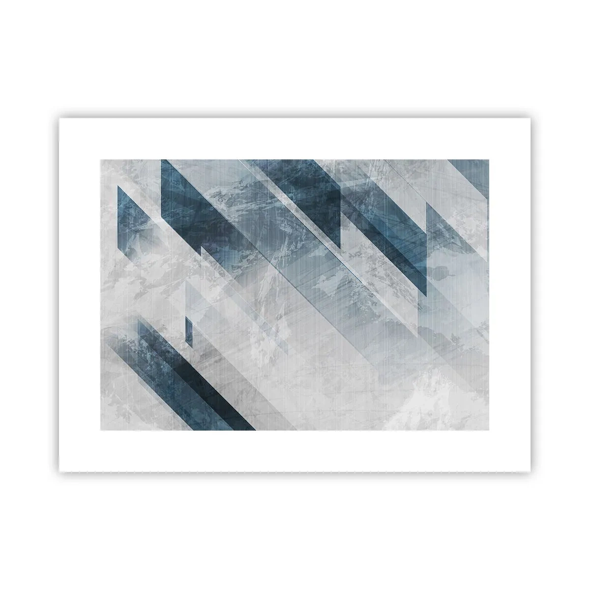 Plakat - Kompozycja przestrzenna – ruch szarości - 40x30 cm