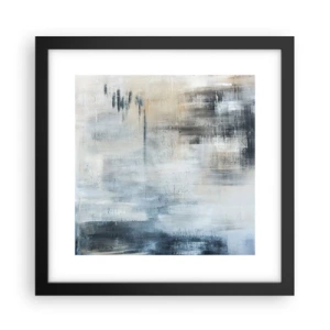 Plakat w czarnej ramie - Za zasłoną błękitu - 30x30 cm