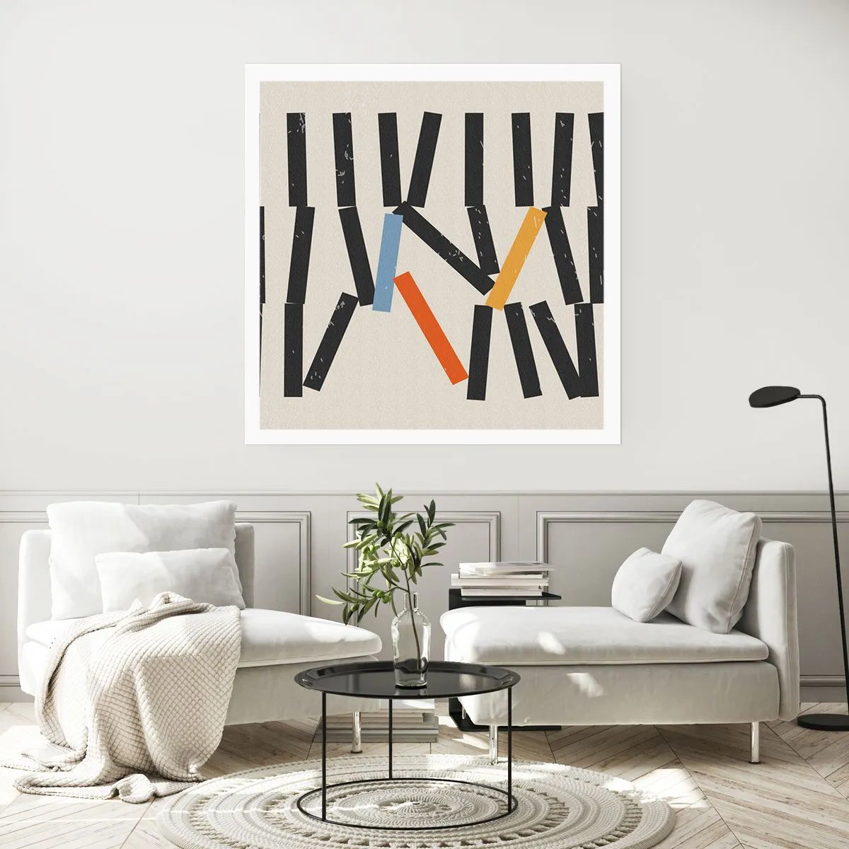 Plakat - Domino – kompozycja - 30x30 cm