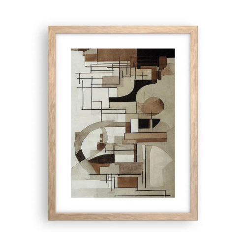 Plakat w ramie jasny dąb - Pejzaż miejski 2.0 - 30x40 cm