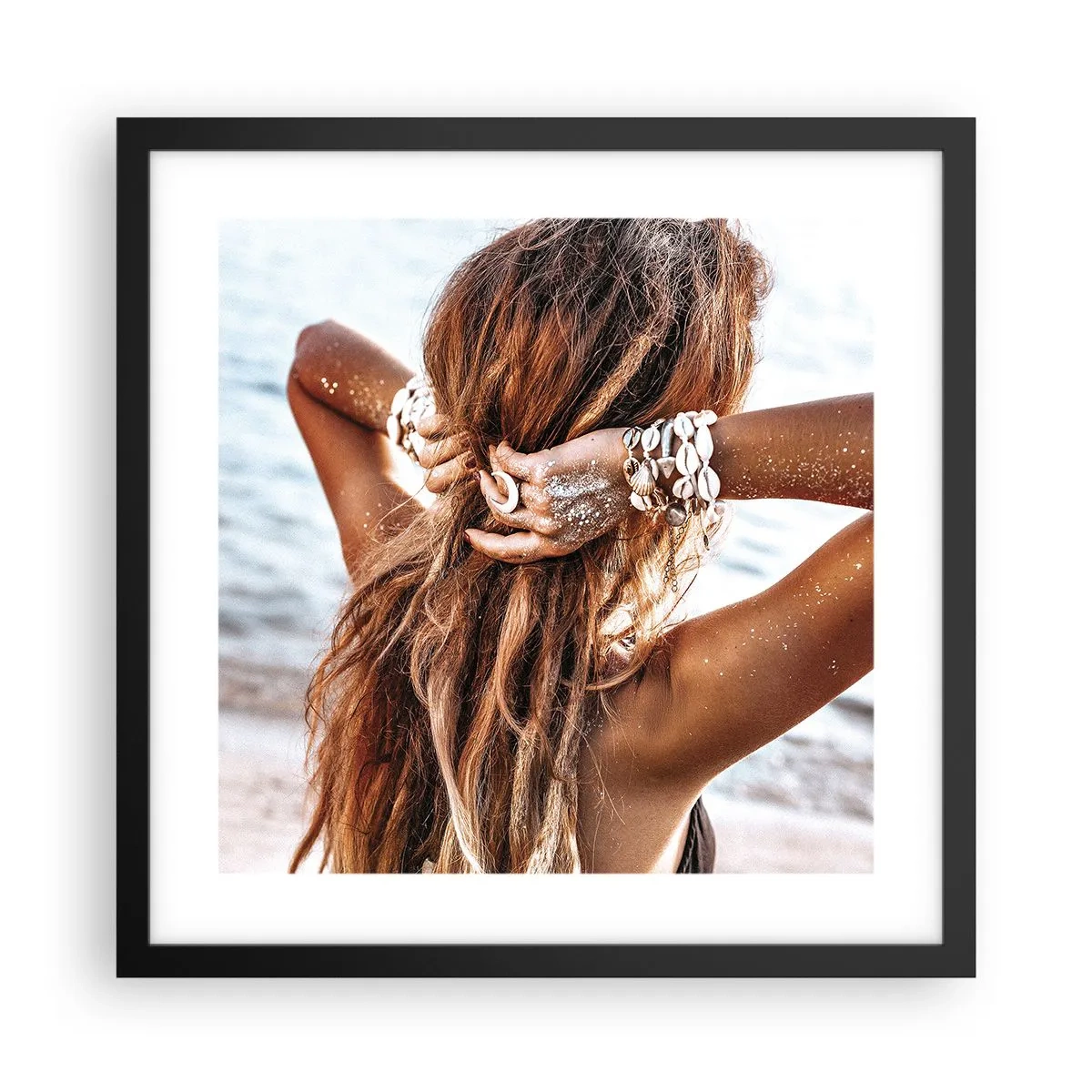 Plakat w czarnej ramie - Siostra wody i słońca - 40x40 cm