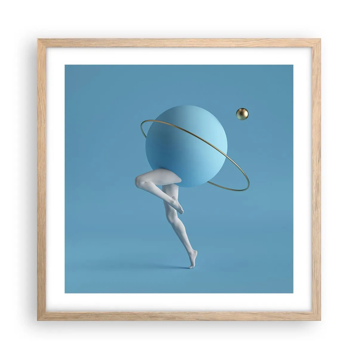 Plakat w ramie jasny dąb - A planety szaleją - 50x50 cm