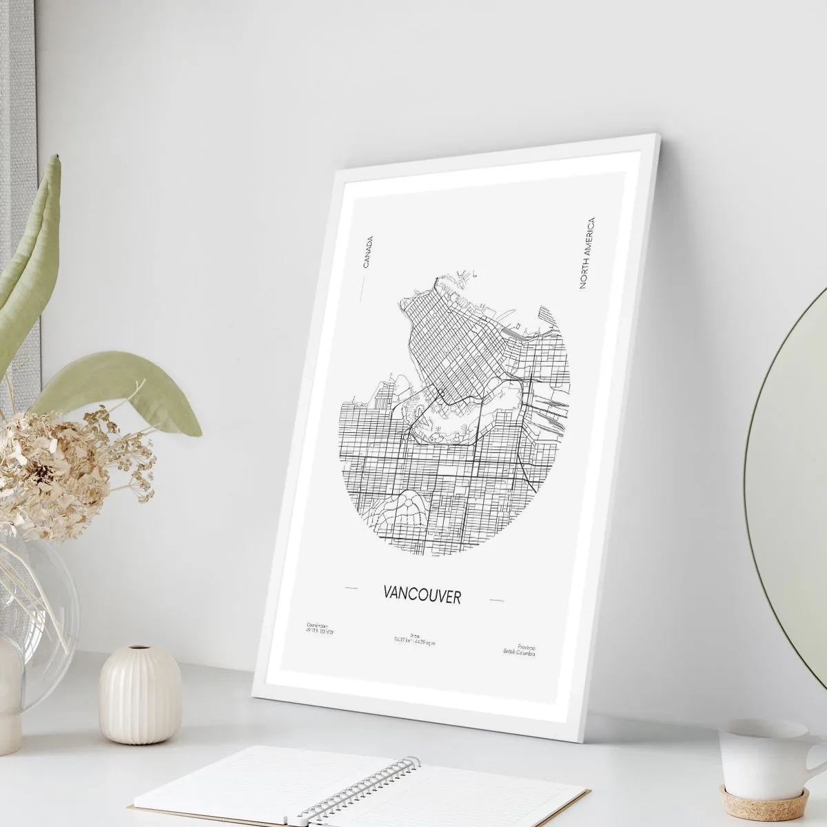 Plakat w białej ramie - Anatomia Vancouver - 50x70 cm