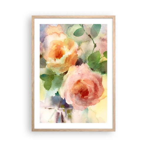 Plakat w ramie jasny dąb - Delikatne jak akwarela - 50x70 cm