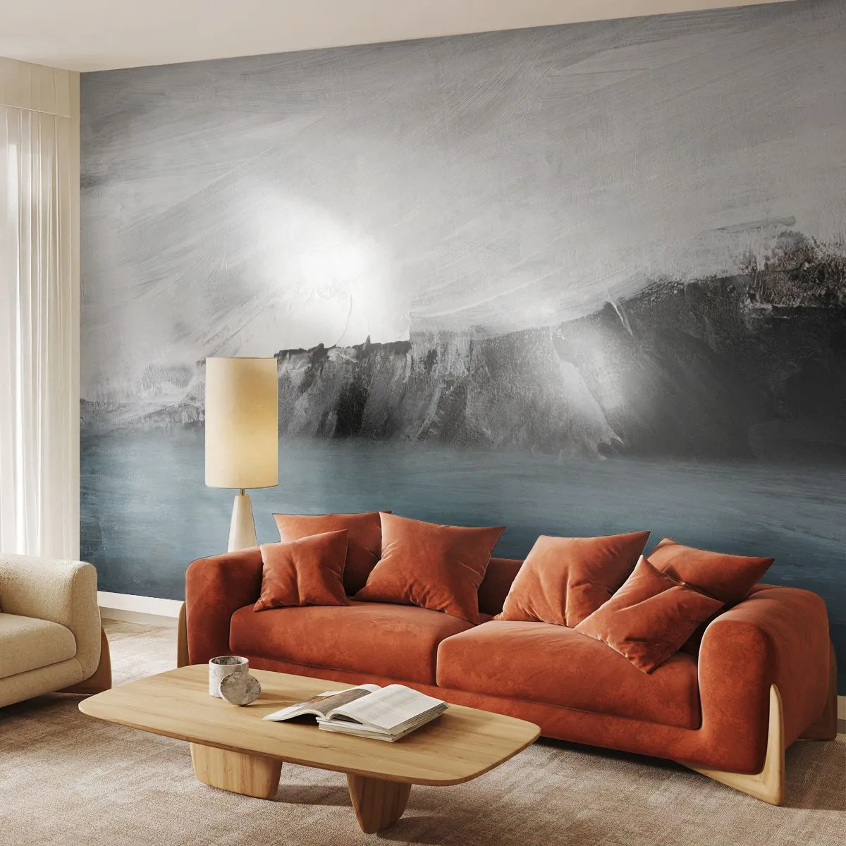 Fototapeta Premium Sand - Woda – ziemia: starcie żywiołów - Wybrzeże, Krajobraz, Morze - 250x175 cm