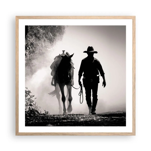 Plakat w ramie jasny dąb - Teksański poranek - 60x60 cm