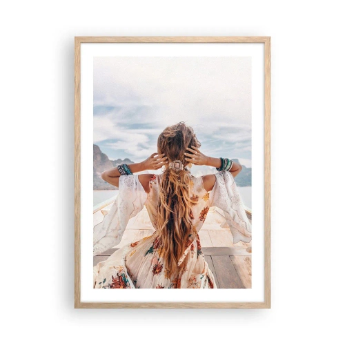 Plakat w ramie jasny dąb - W drodze ku szczęściu - 50x70 cm