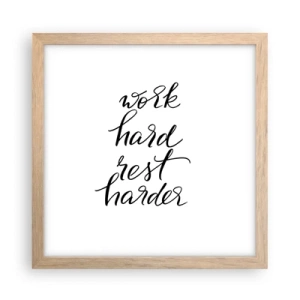 Plakat w ramie jasny dąb - Życiowa równowaga - 30x30 cm