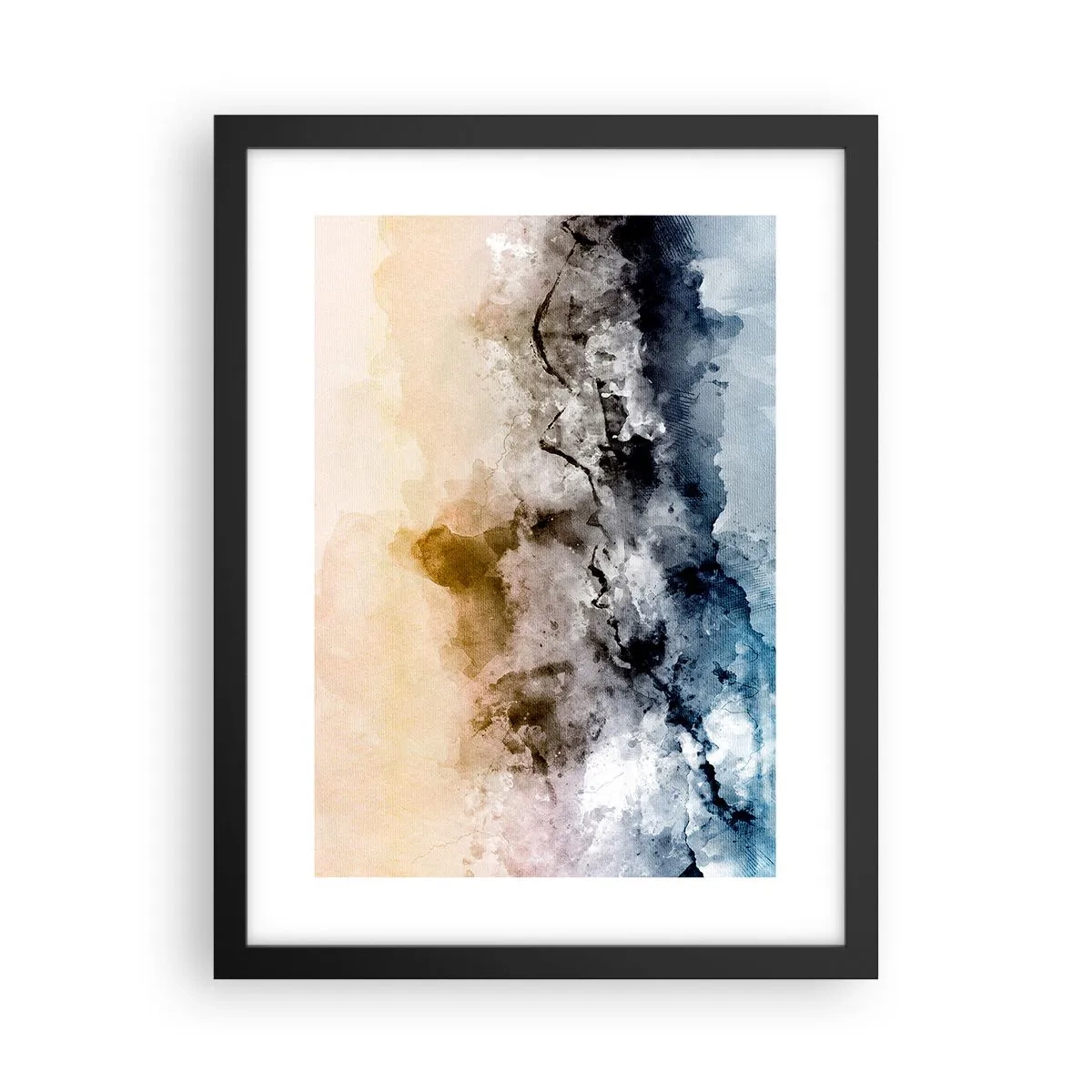 Plakat w czarnej ramie - Zatopione w tumanie mgły - 30x40 cm