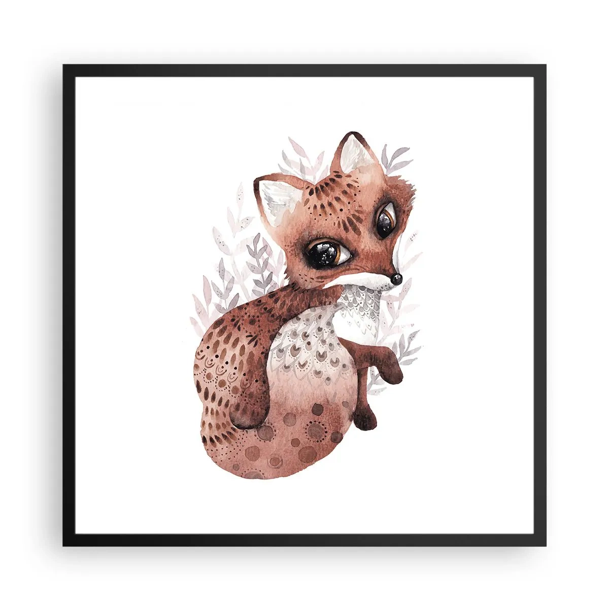 Plakat w czarnej ramie - Tylko pokochać - 60x60 cm