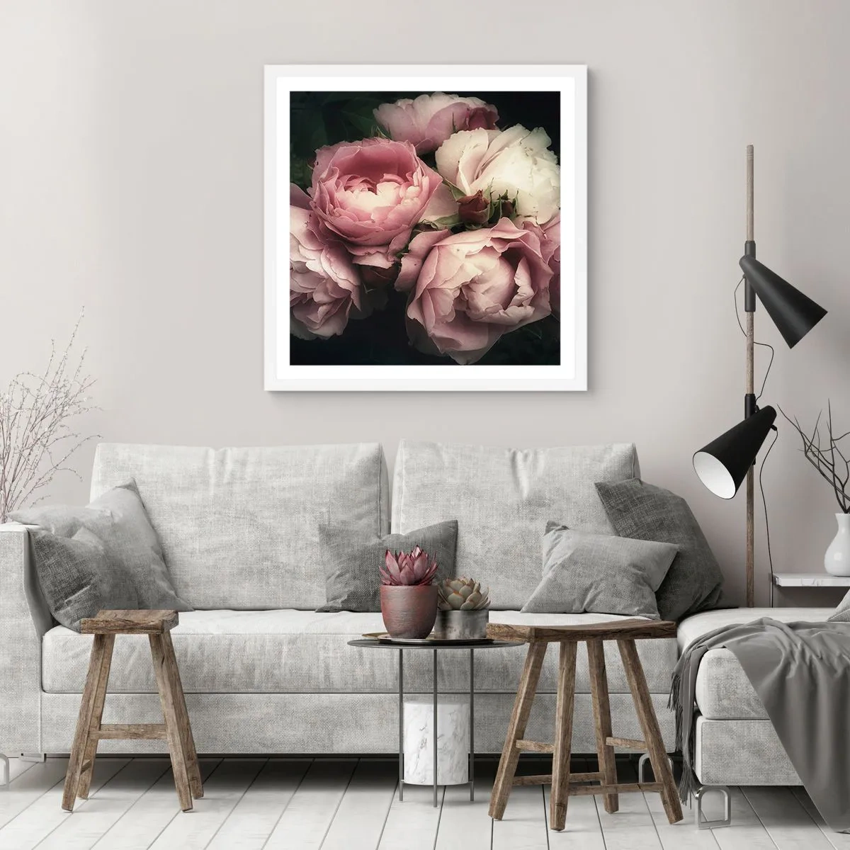 Plakat w białej ramie - Czar belle epoque - 30x30 cm