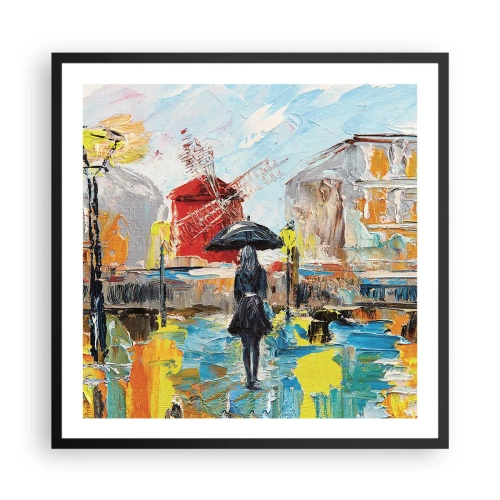 Plakat w czarnej ramie - Paryskie legendy - 60x60 cm