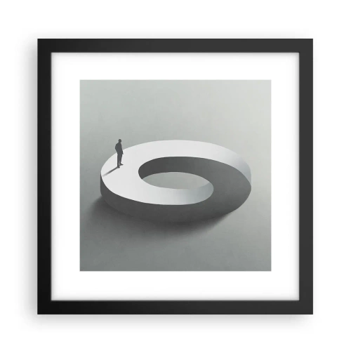 Plakat w czarnej ramie - I bądź tu mądry - 30x30 cm