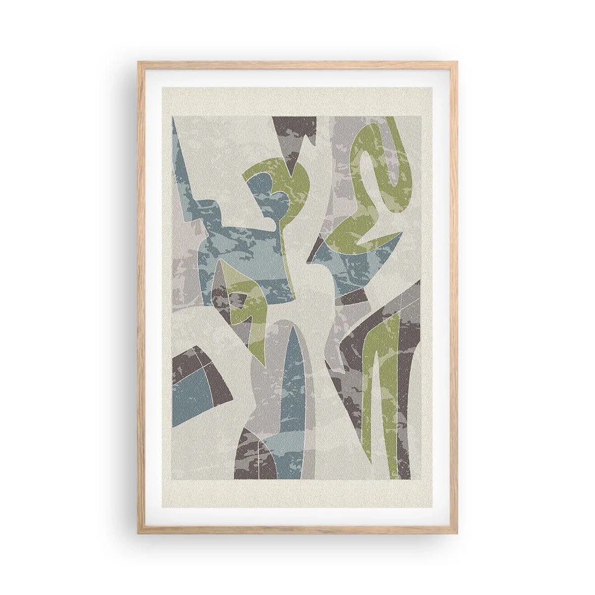 Plakat w ramie jasny dąb - Kompozycja za szybą - 61x91 cm