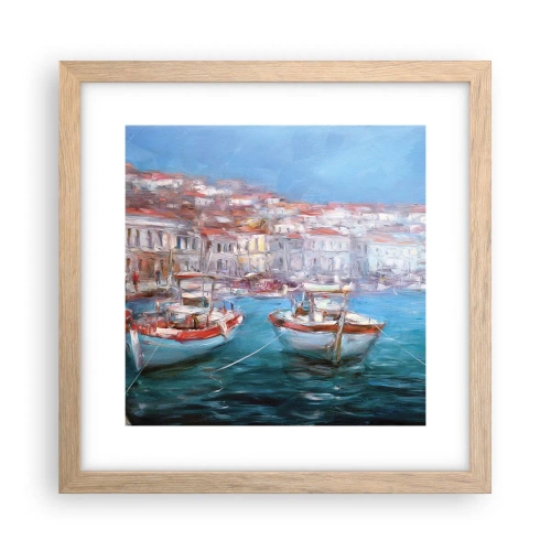 Plakat w ramie jasny dąb - Włoska zatoka - 30x30 cm