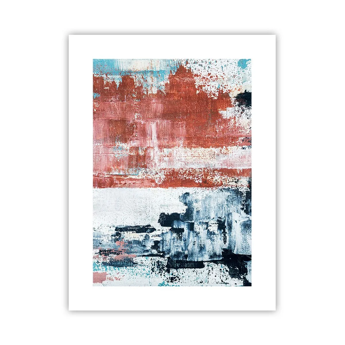Plakat - Abstrakcyjne pół na pół - 30x40 cm