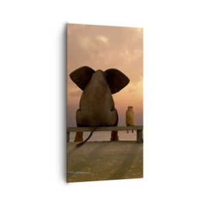 Obraz na płótnie - Dobrze jest razem pomilczeć - 65x120 cm