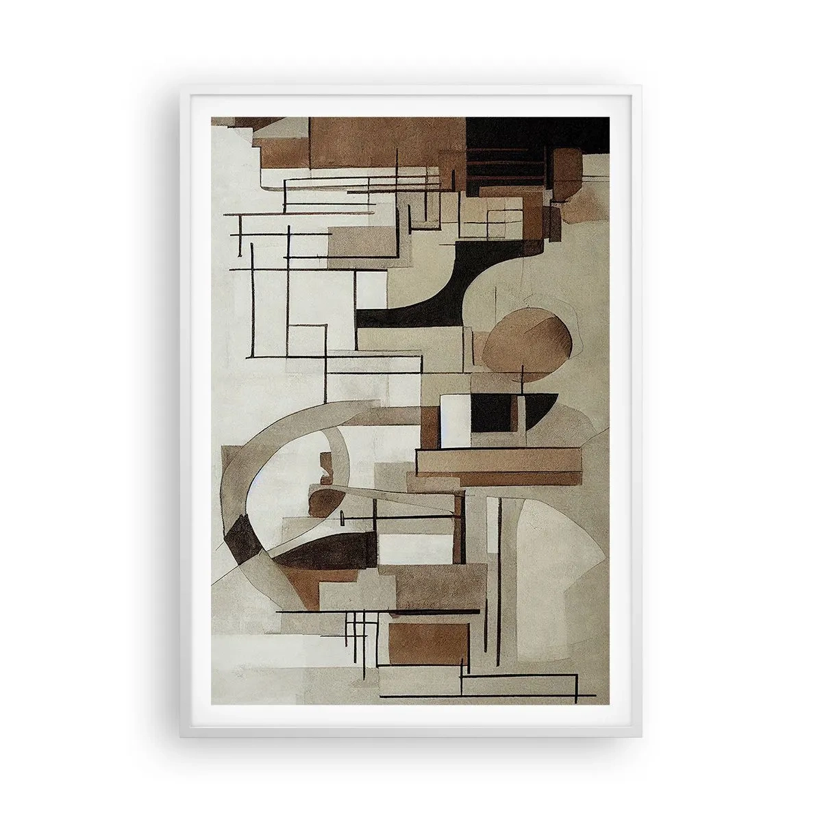 Plakat w białej ramie - Pejzaż miejski 2.0 - 70x100 cm