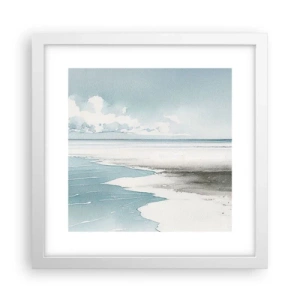 Plakat w białej ramie - Łagodny przypływ - 30x30 cm