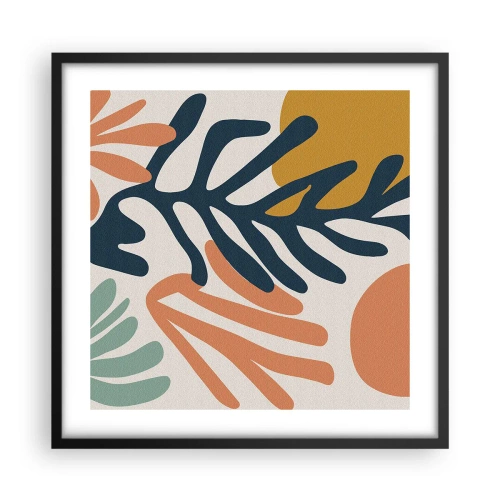 Plakat w czarnej ramie - Koralowe morza - 50x50 cm