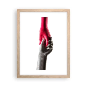 Plakat w ramie jasny dąb - Razem, choć inni - 30x40 cm