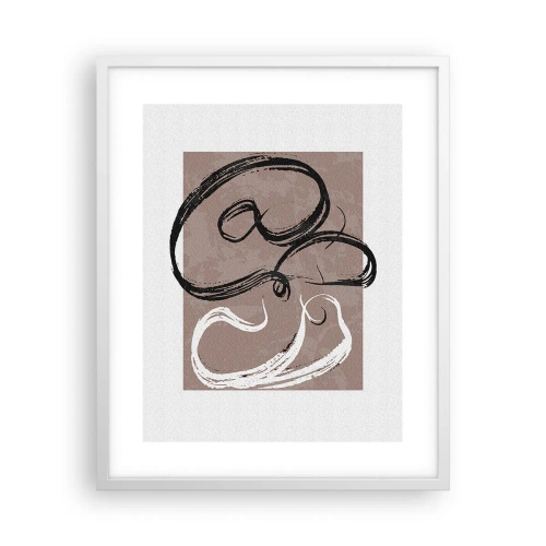 Plakat w białej ramie - Kompozycja – poszukiwanie pełni - 40x50 cm