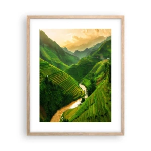Plakat w ramie jasny dąb - Wietnamska dolina - 40x50 cm
