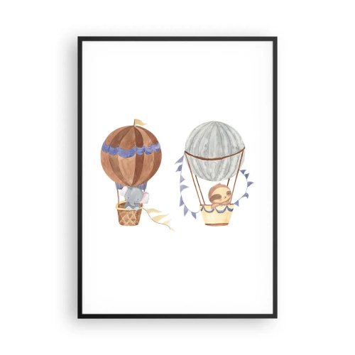 Plakat w czarnej ramie - Przyjaciele w podróży - 70x100 cm