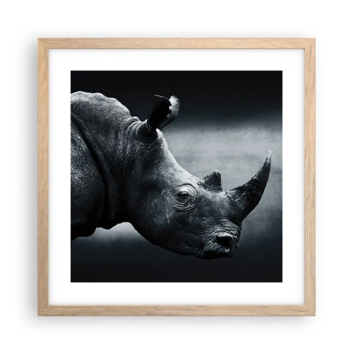 Plakat w ramie jasny dąb - Prawy profil - 40x40 cm