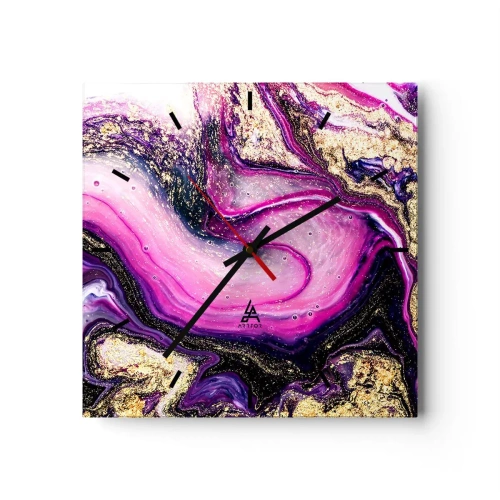 Zegar ścienny - Chwila za kulisami - 40x40 cm