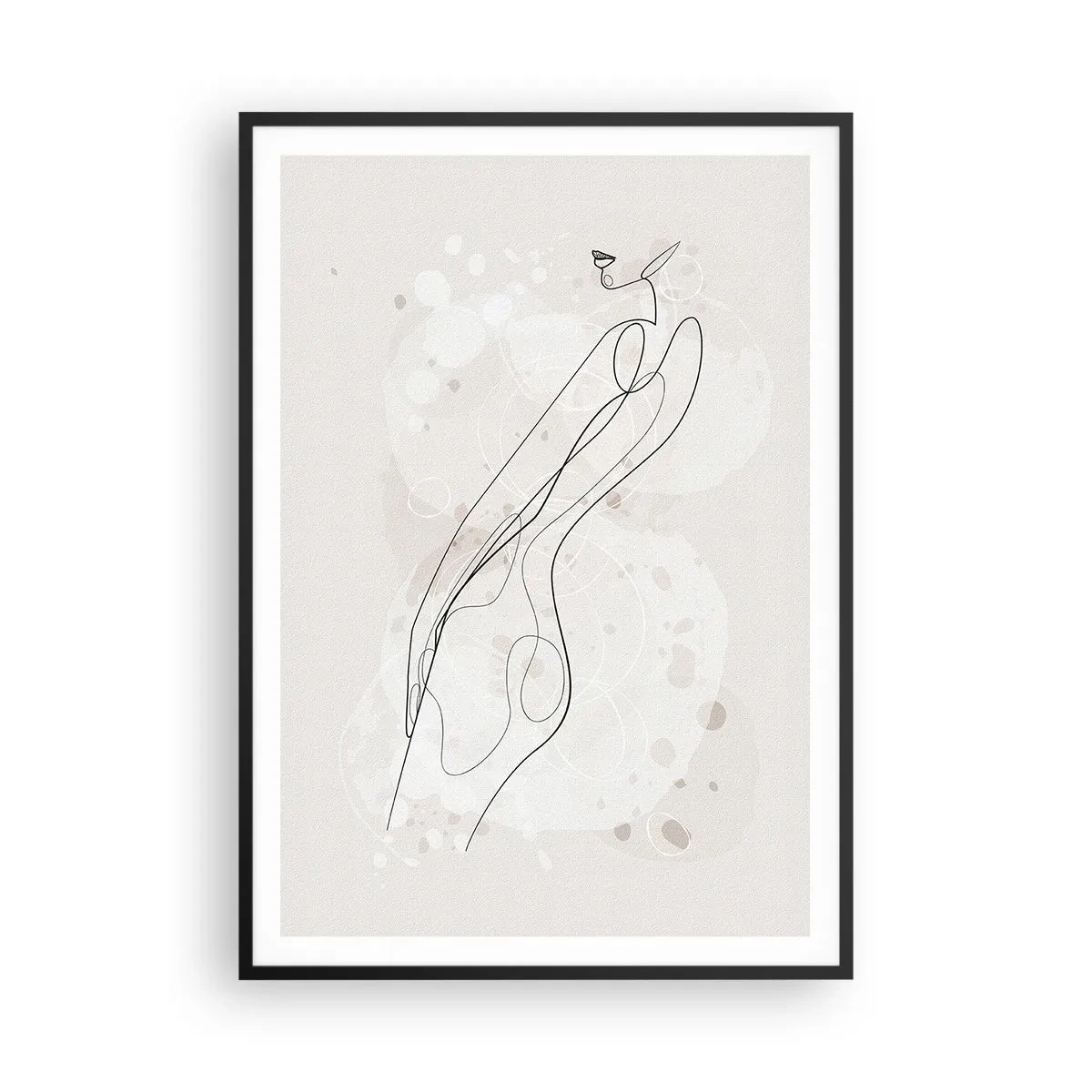 Plakat w czarnej ramie - Pobłądzić spojrzeniem - 70x100 cm