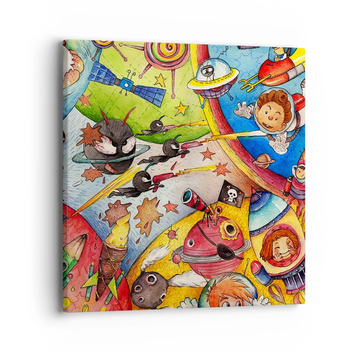 Obraz na płótnie - Wielka kosmiczna przygoda - 40x40 cm
