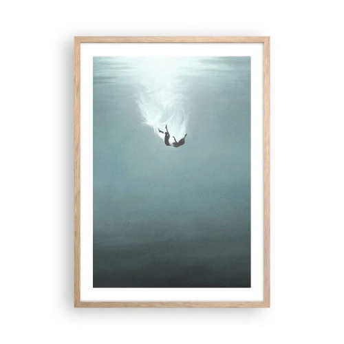 Plakat w ramie jasny dąb - W objęciach oceanu - 50x70 cm