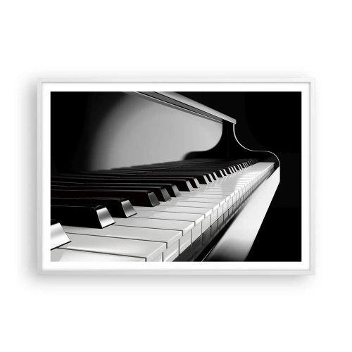 Plakat w białej ramie - Harmonia kształtów i barw - 100x70 cm