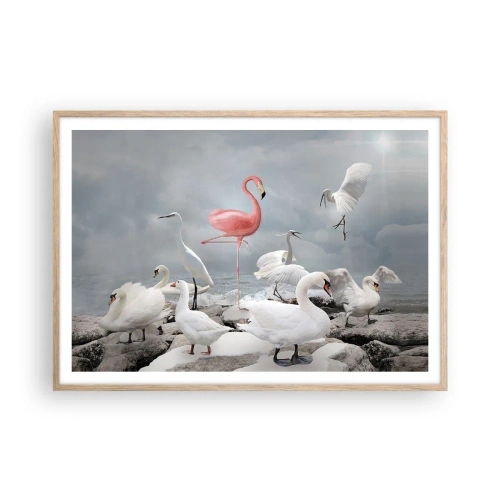 Plakat w ramie jasny dąb - Skąd się tu wziąłem? - 100x70 cm