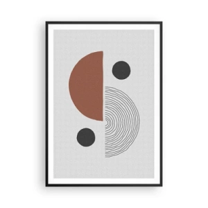 Plakat w czarnej ramie - Doskonałość koła - 70x100 cm